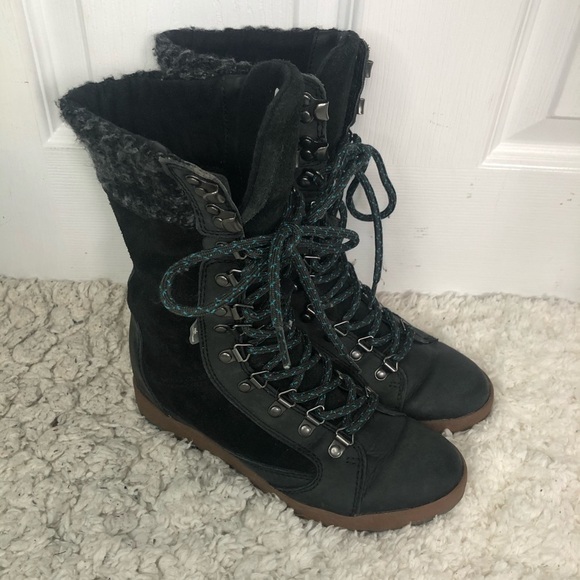 Cushe Boho Chill Leather Waterproof Lace Up Boots 6 - Picture 2 of 8